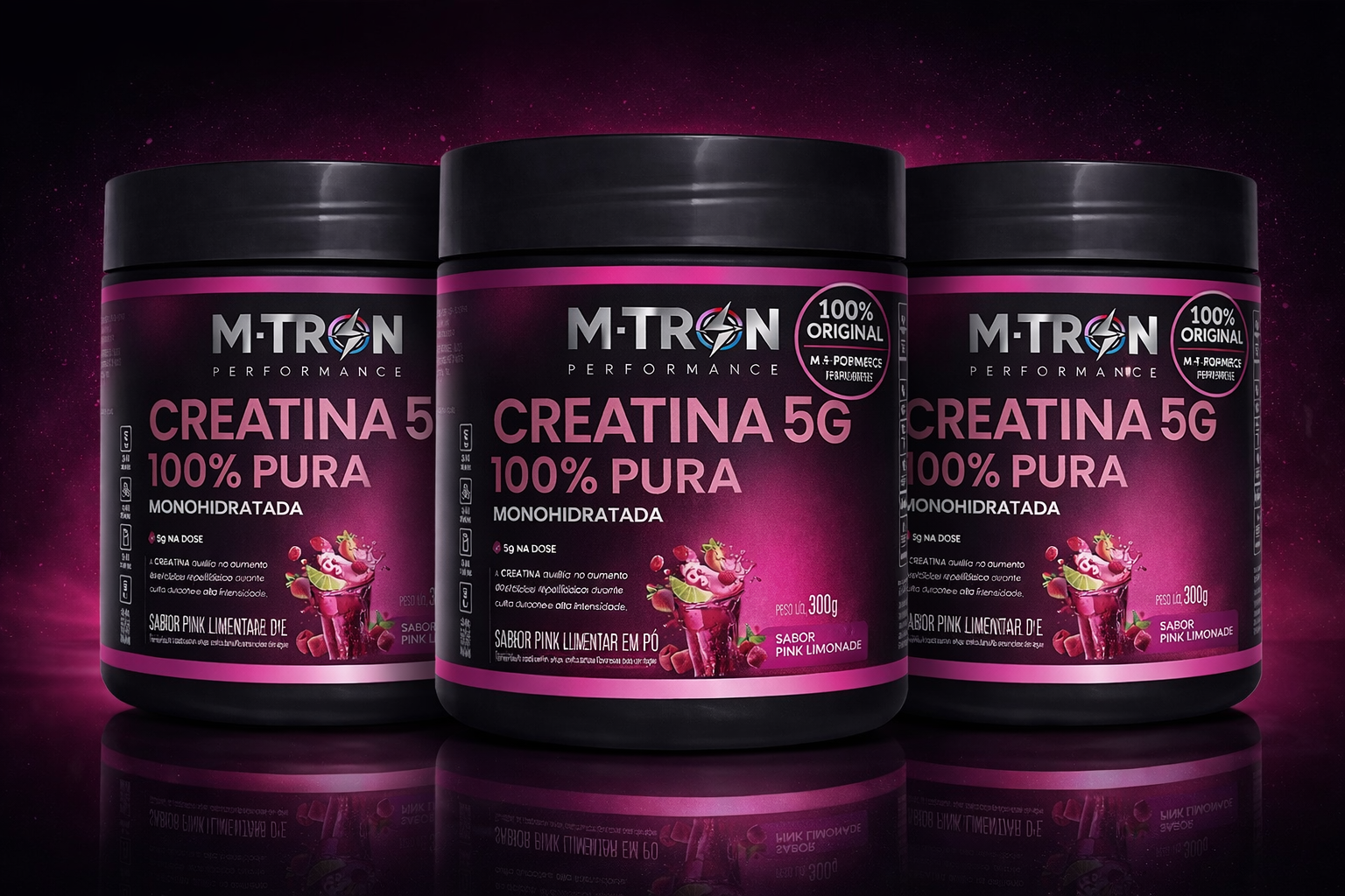 Creatina M-TRON Pink Lemonade — 3 potes